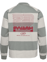 hummel Men's Loose Striped Long Sleeve Polo-2