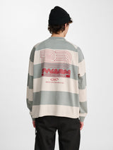 hummel Men's Loose Striped Long Sleeve Polo-6