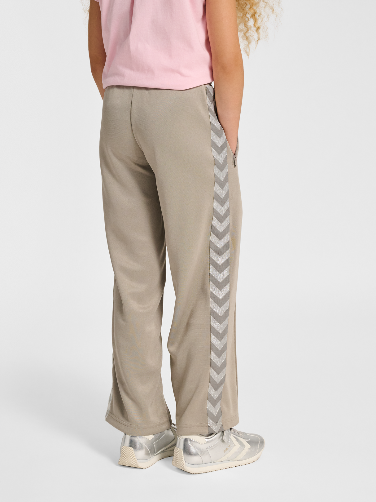 hummel Youth Wide Leg Poly Tape Pants-4