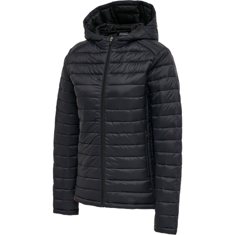 hummel Women's Red Quilted Hood Jacket-1