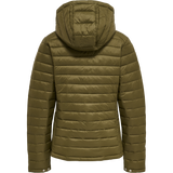 hummel Women's Red Quilted Hood Jacket-2