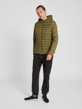 hummel Women's Red Quilted Hood Jacket-4