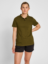 hummel Women's Red Classic Polo-5