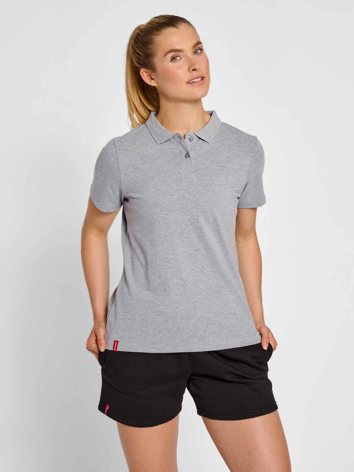 hummel Women's Red Classic Polo-5