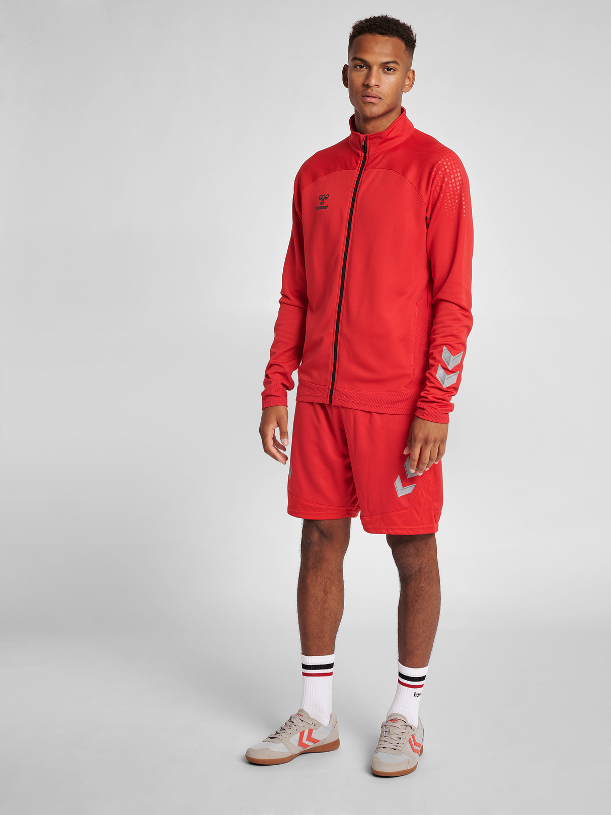 hummel Men's Lead Poly Zip Jacket-4