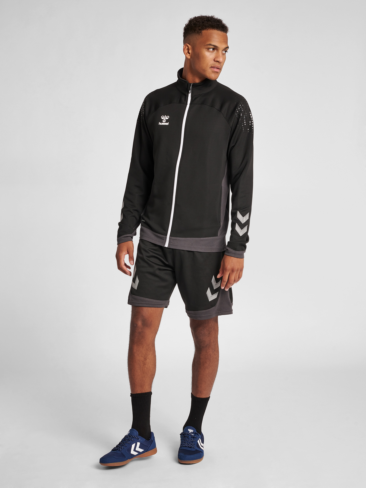 hummel Men's Lead Poly Zip Jacket-4