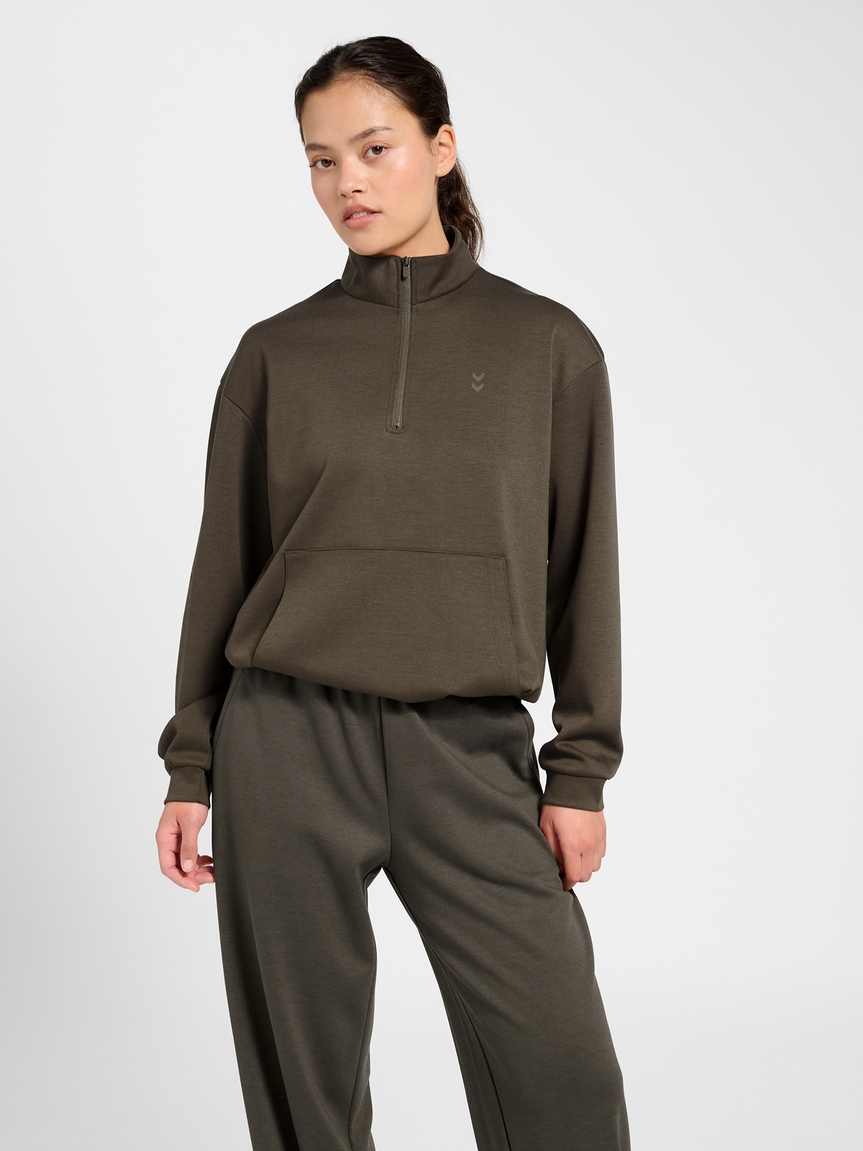 hummel Women's Yoga Soft Half Zip Jacket-5
