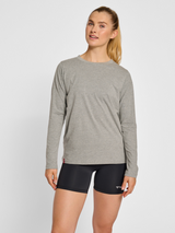 hummel Women's Red Basic Long Sleeve T-Shirt-5