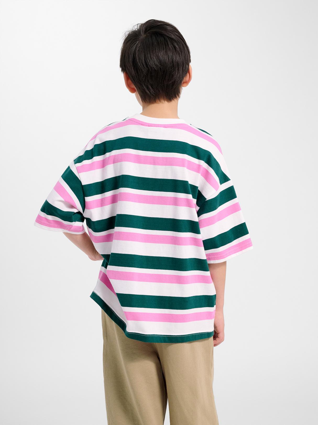 hummel Youth Silly Short Sleeve Boxy T-Shirt Stripe-4