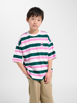 hummel Youth Silly Short Sleeve Boxy T-Shirt Stripe-5