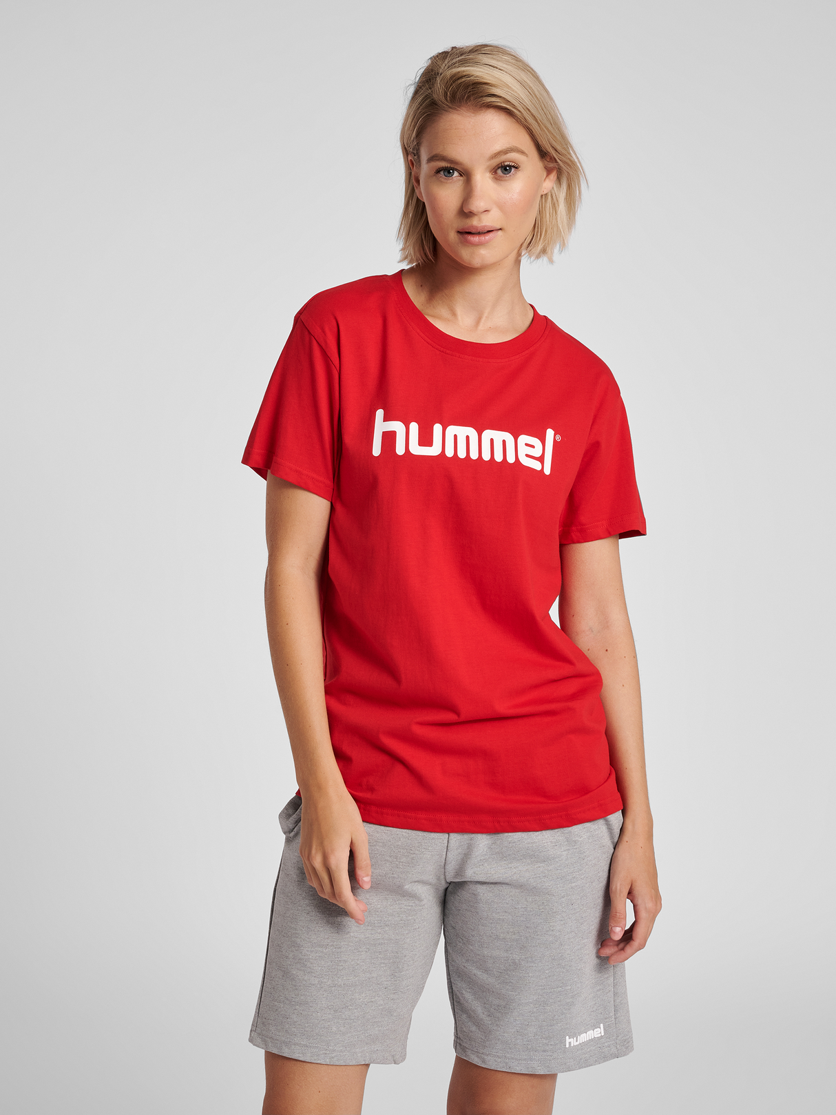 hummel Women's Go Cotton Logo T-Shirt Short Sleeve-4