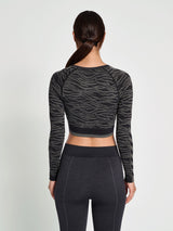 hummel Women's Mindful Training Saga Seamless Crop T-Shirt Long Sleeve-6