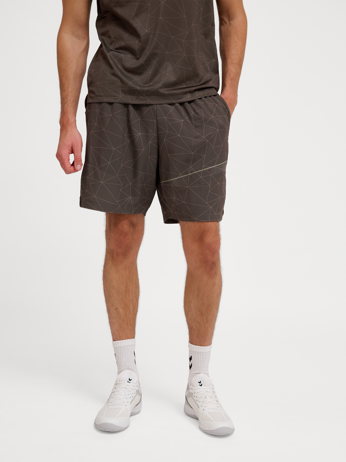 hummel Men's Court AOP Pocket Shorts-6