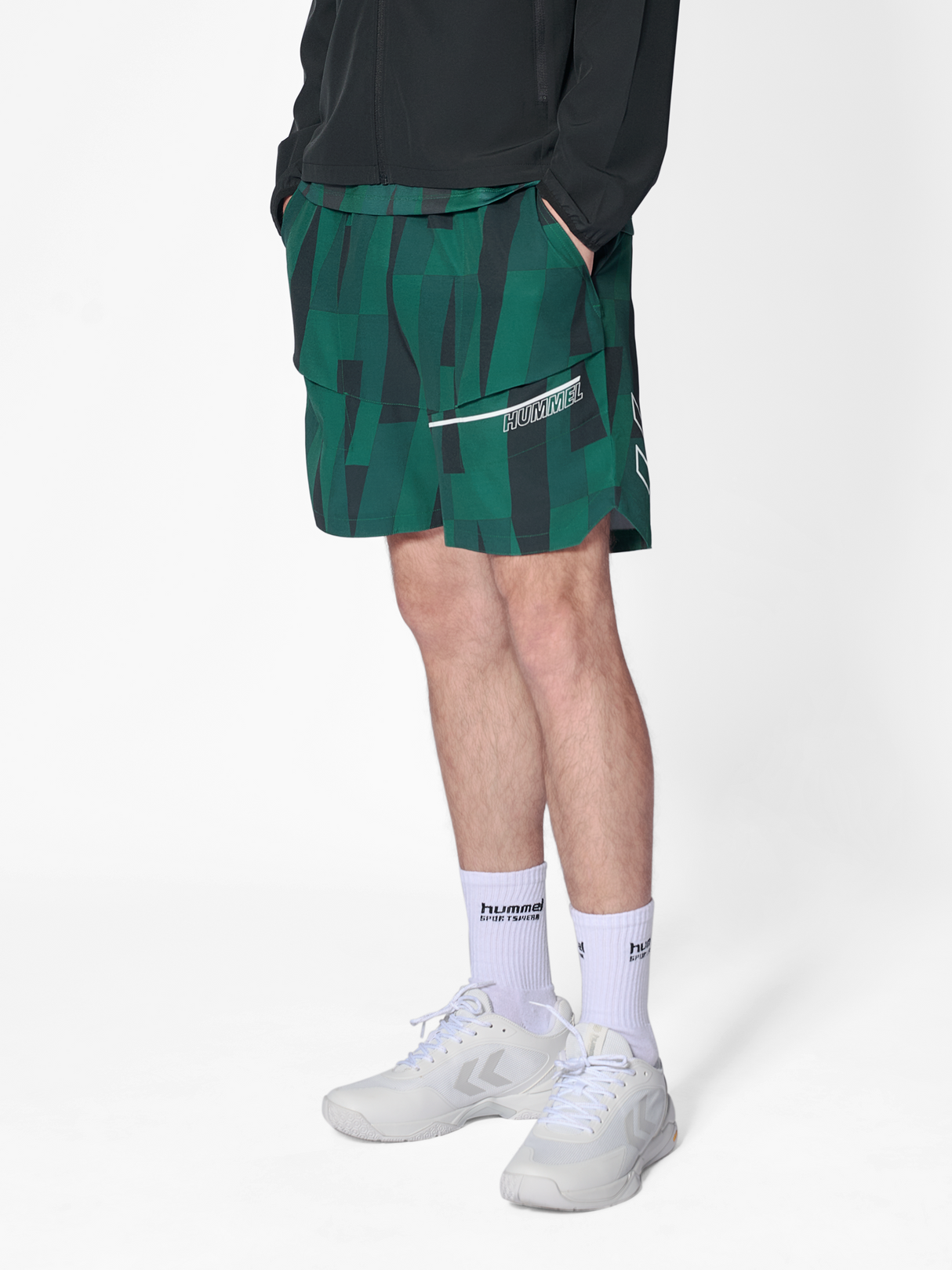 hummel Men's Court AOP Pocket Shorts-5