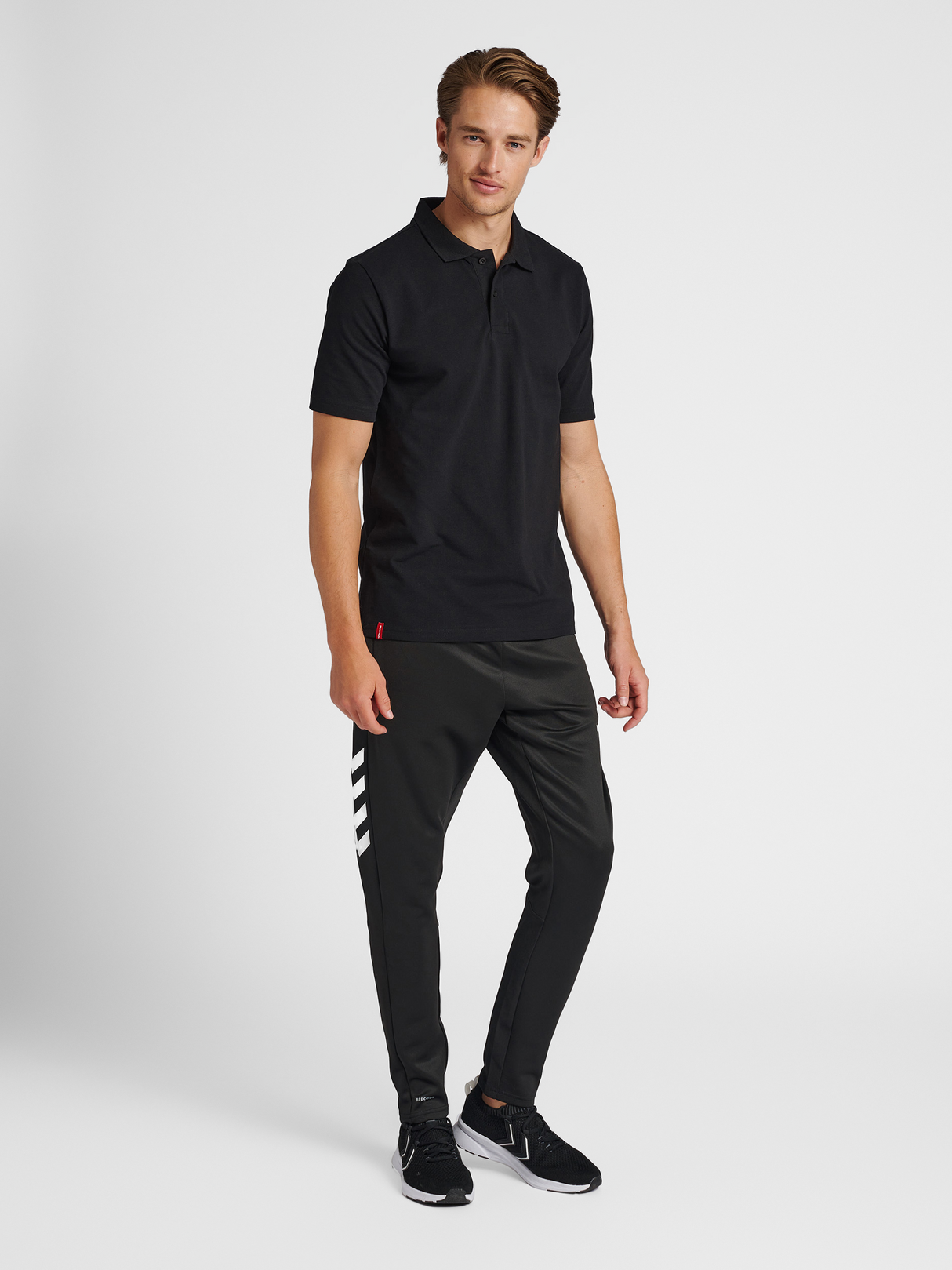 hummel Men's Red Stretch Polo-4