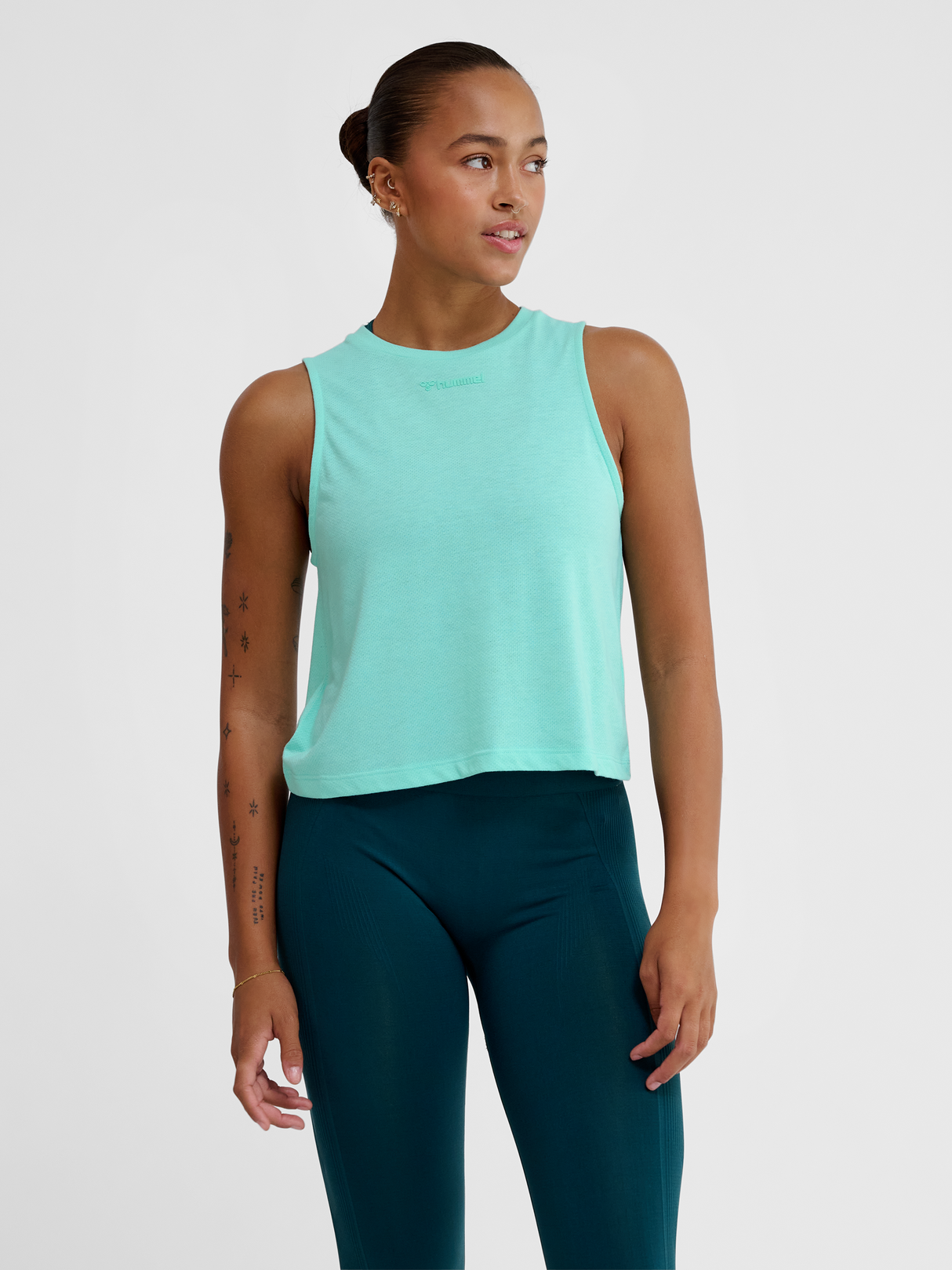 hummel Women's Mindful Training Vanja Shorts Muscle Tank Top-5