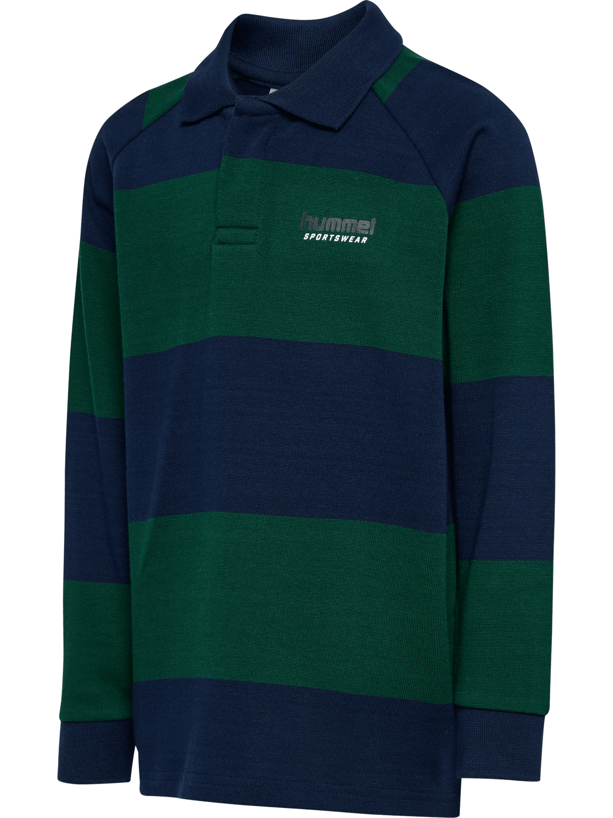 hummel Youth Loose Striped Long Sleeve Polo-1