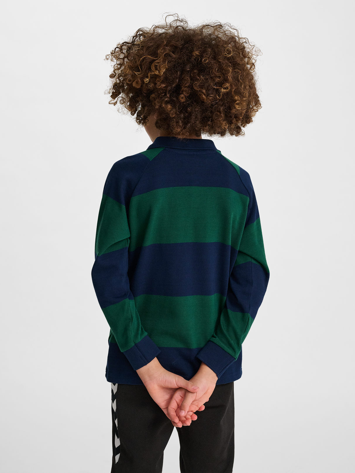 hummel Youth Loose Striped Long Sleeve Polo-4