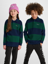hummel Youth Loose Striped Long Sleeve Polo-5