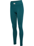 hummel Women's Pulse Seamless Rib Mid Waist Tights-1