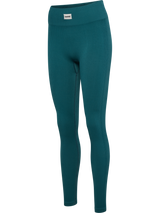 hummel Women's Pulse Seamless Rib Mid Waist Tights-1