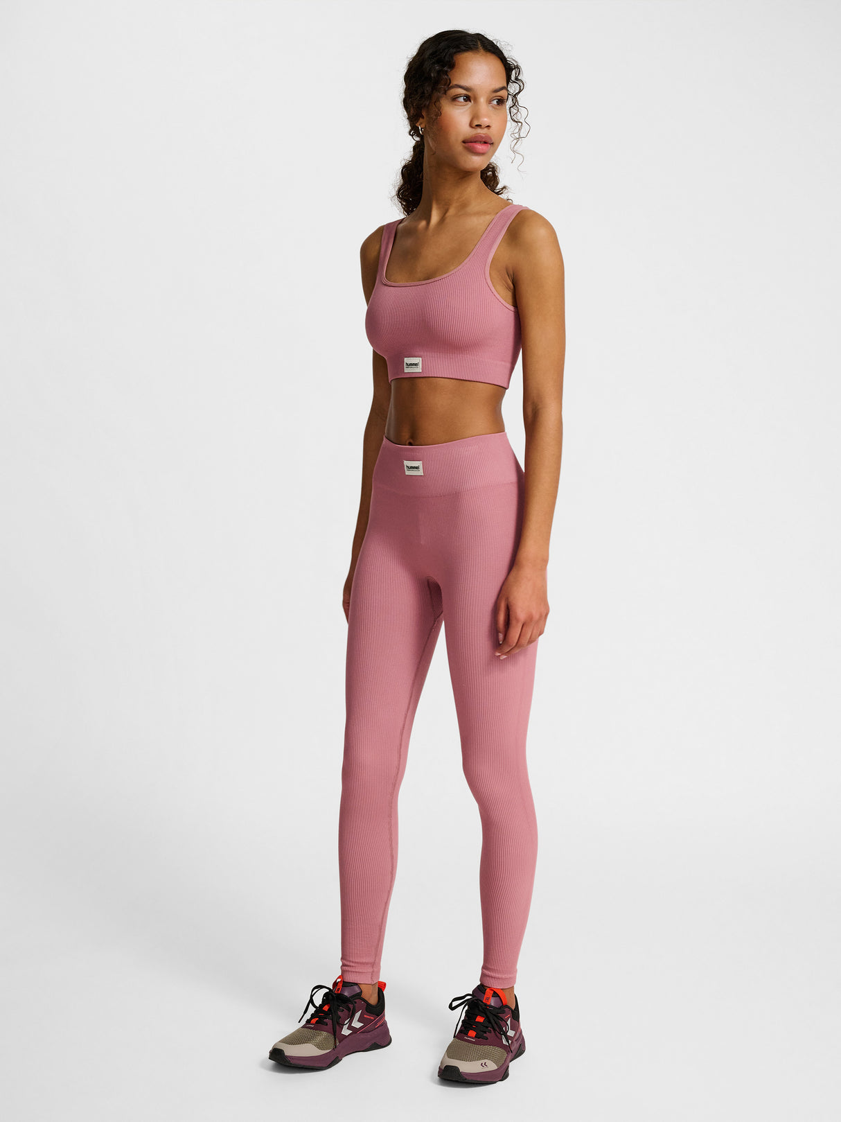 hummel Women's Pulse Seamless Rib Mid Waist Tights-6