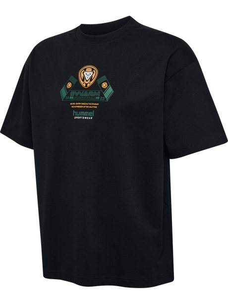 hummel Unisex Loose Short Sleeve T-Shirt Scarf-1