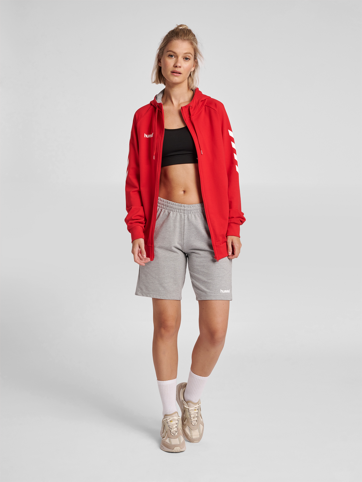 hummel Women's Go Cotton Zip Hoodie-5