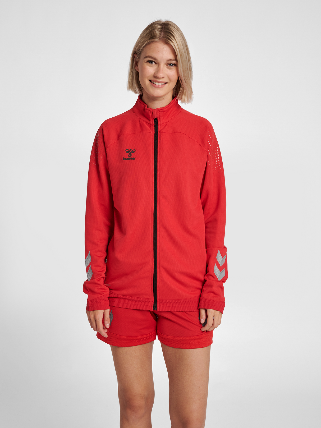 hummel Women's Lead Poly Zip Jacket-5
