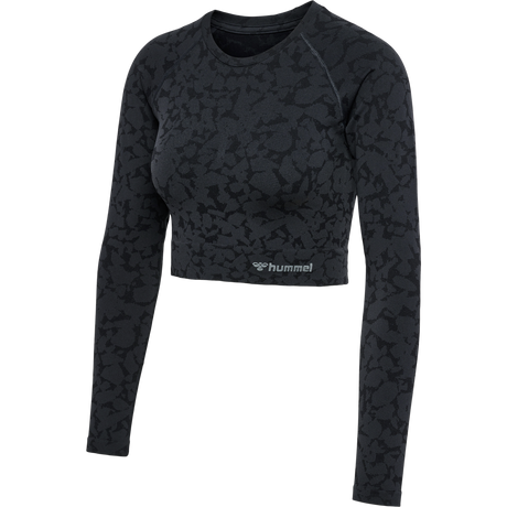 hummel Women's Mindful Training Pi Seamless Crop Long Sleeve T-Shirt-1