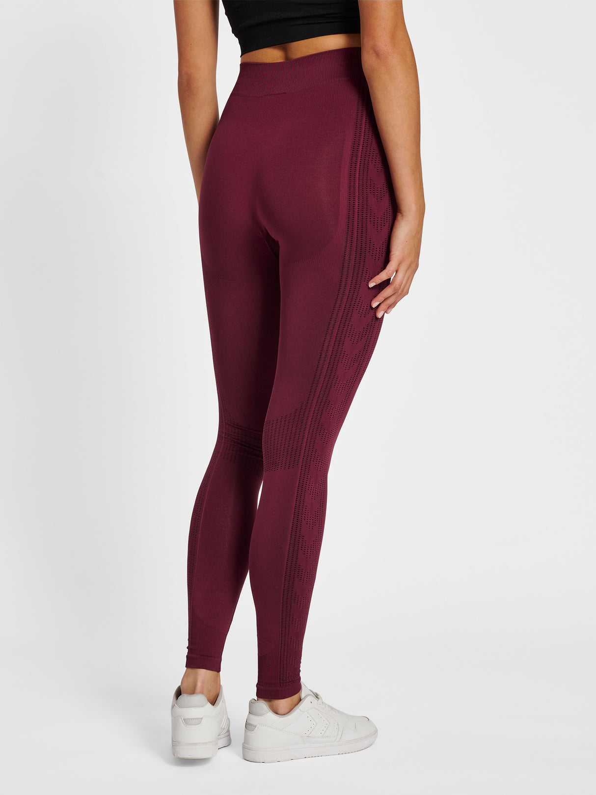hummel Women's Mindful Training Shaping Seamless Mid Waist Tights-6