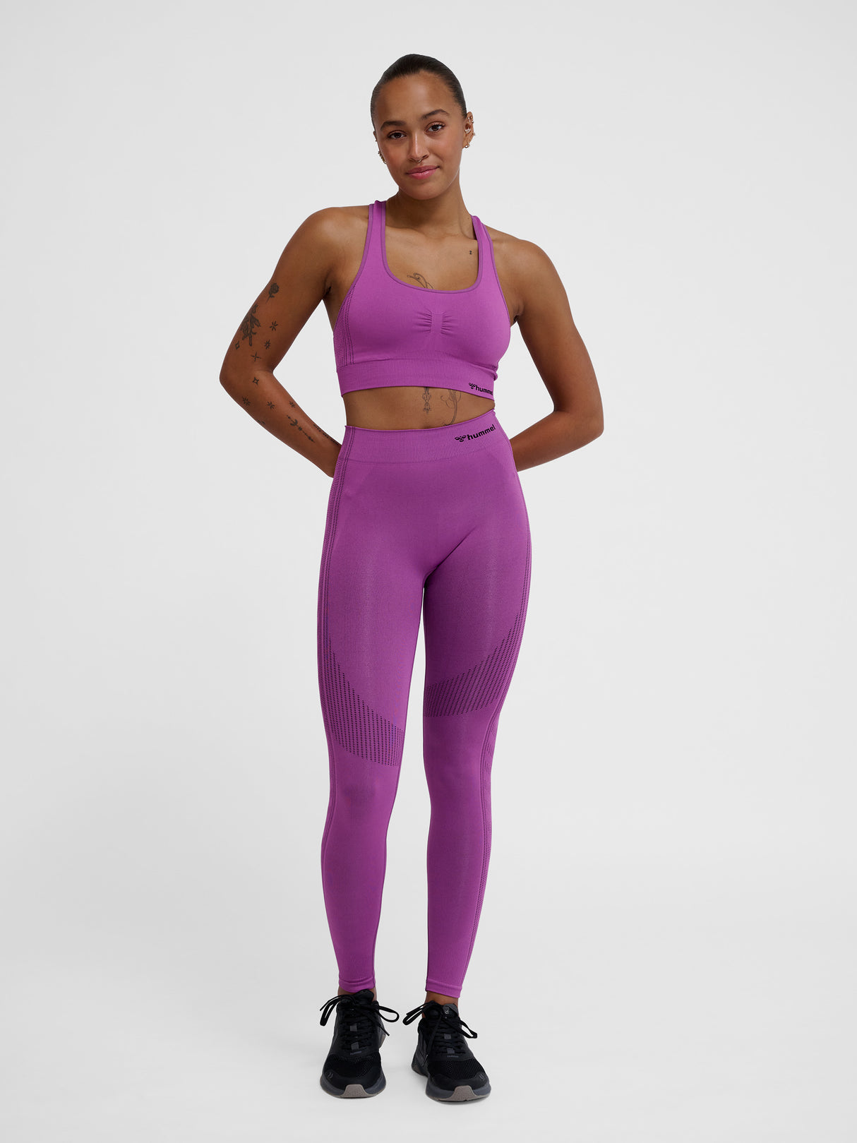 hummel Women's Mindful Training Shaping Seamless Mid Waist Tights-6