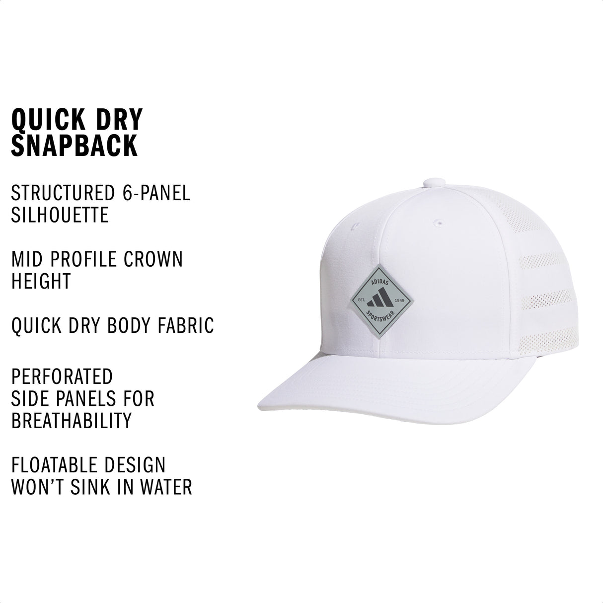 adidas Men's Quick Dry Snapback-2