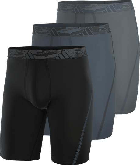 adidas Men's All Day Mesh 3-Pack Long Boxer Brief-1
