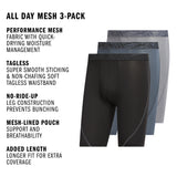 adidas Men's All Day Mesh 3-Pack Long Boxer Brief-2