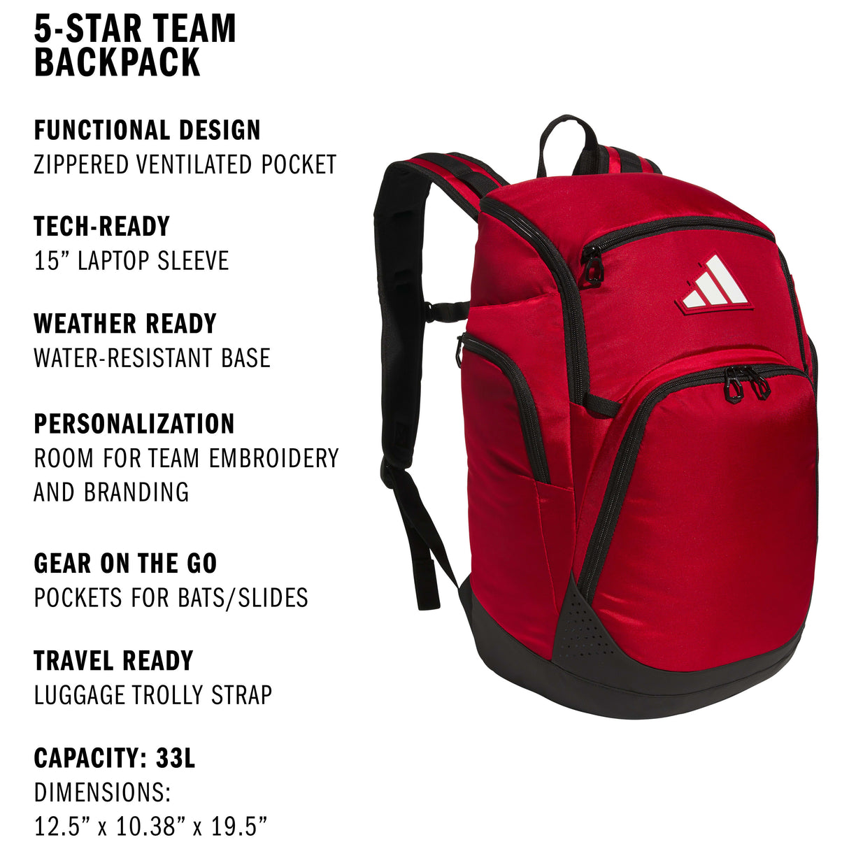 adidas 5-Star Team 2 Backpack-2