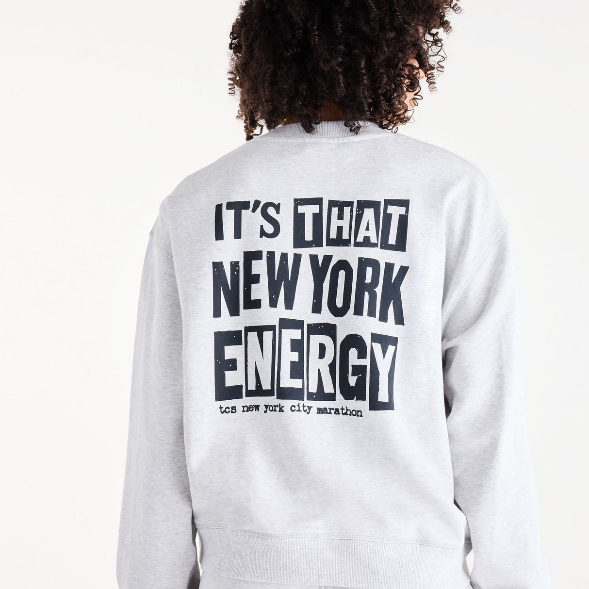New Balance Women's NYC Marathon Athletics French Terry Graphic Crew-5