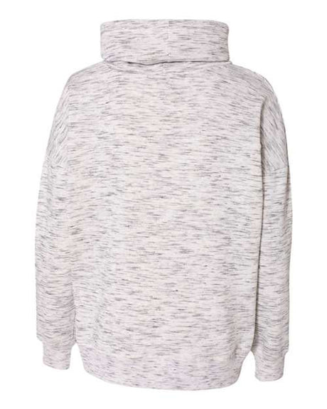 J. America Women's Mélange Fleece Cowl Neck Sweatshirt-2