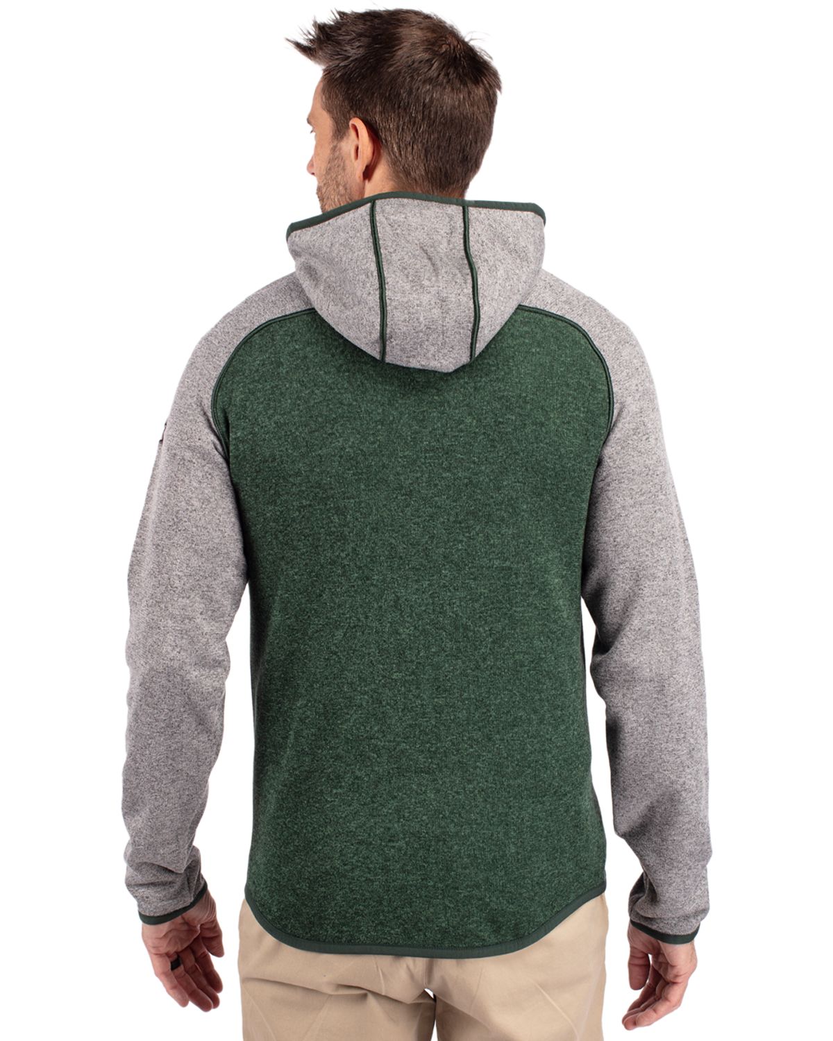 Cutter & Buck Men's Mainsail Sweater-Knit Full Zip Hooded Jacket-5