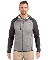 Cutter & Buck Men's Mainsail Sweater-Knit Full Zip Hooded Jacket-1