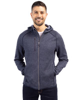 Cutter & Buck Men's Mainsail Sweater-Knit Full Zip Hooded Jacket-1