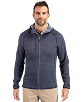 Cutter & Buck Men's Mainsail Sweater-Knit Full Zip Hooded Jacket-4
