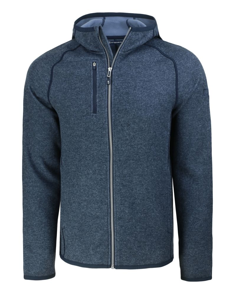 Cutter & Buck Men's Mainsail Sweater-Knit Full Zip Hooded Jacket-8