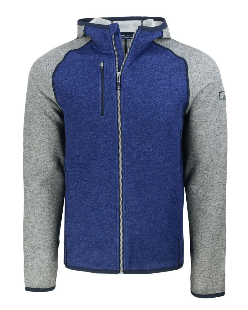 Cutter & Buck Men's Mainsail Sweater-Knit Full Zip Hooded Jacket-5