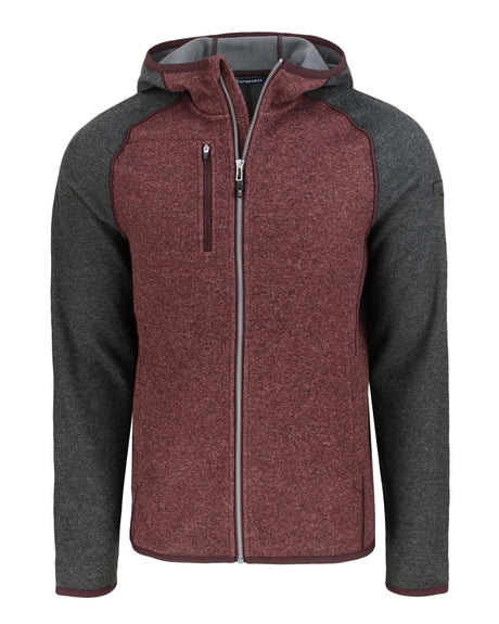Cutter & Buck Men's Mainsail Sweater-Knit Full Zip Hooded Jacket-1