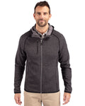 Cutter & Buck Men's Mainsail Sweater-Knit Full Zip Hooded Jacket-1