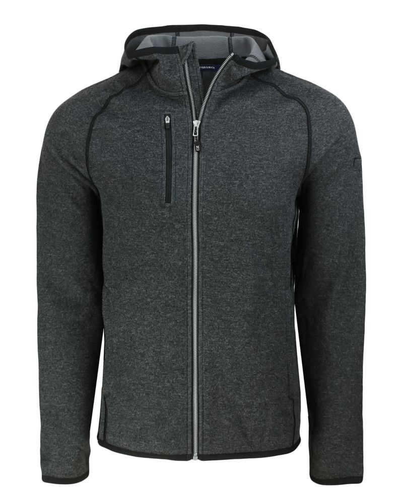 Cutter & Buck Men's Mainsail Sweater-Knit Full Zip Hooded Jacket-5
