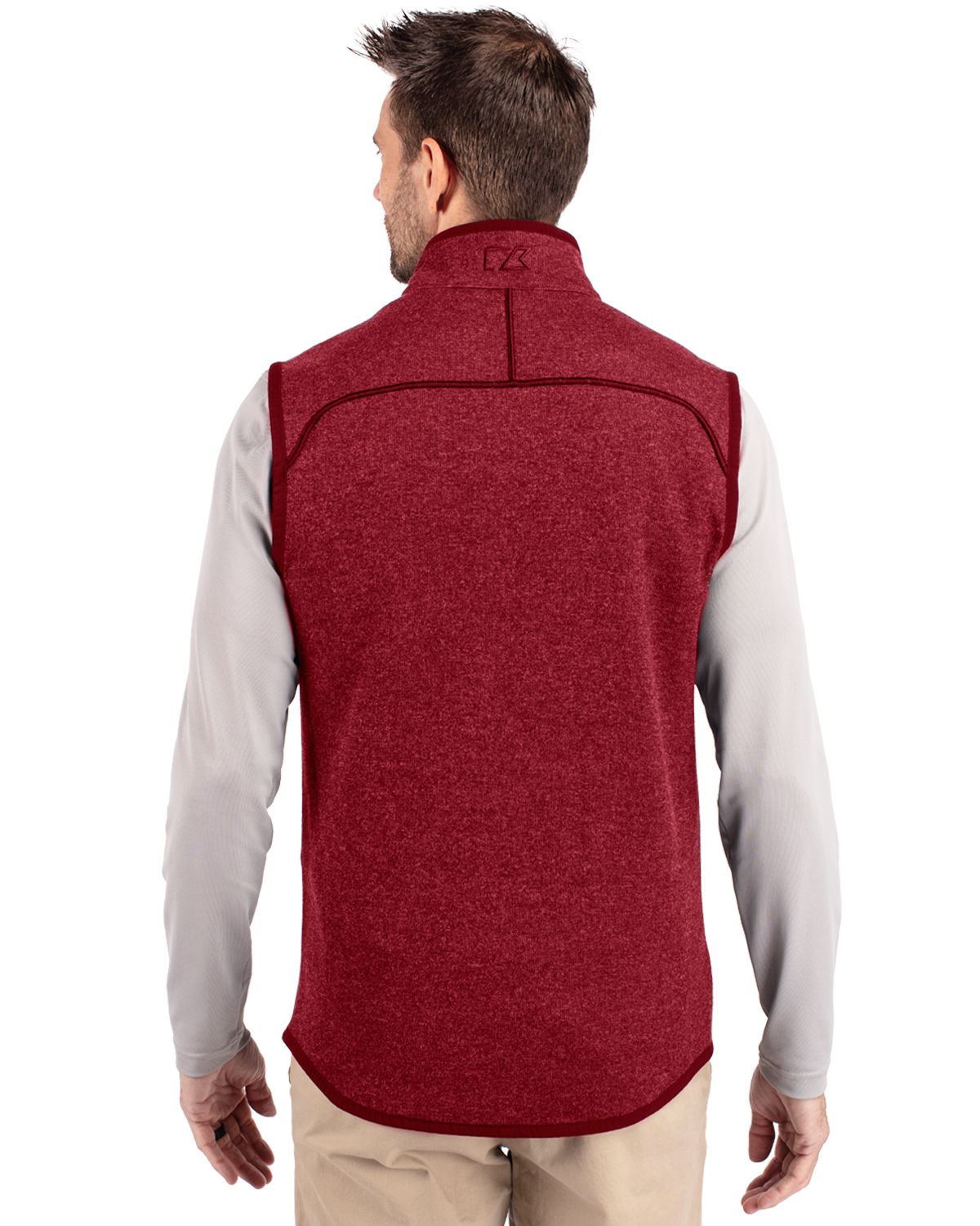 Cutter & Buck Men's Mainsail Sweater-Knit Full Zip Vest-5