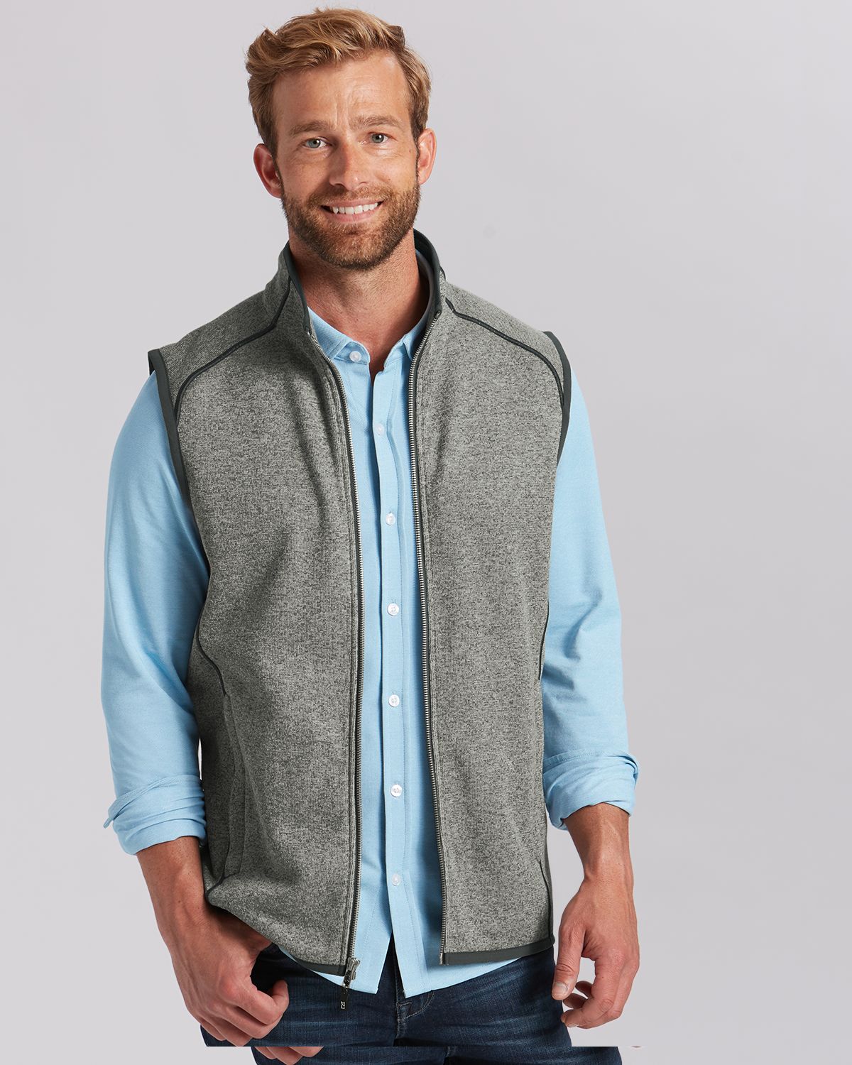 Cutter & Buck Men's Mainsail Sweater-Knit Full Zip Vest-4