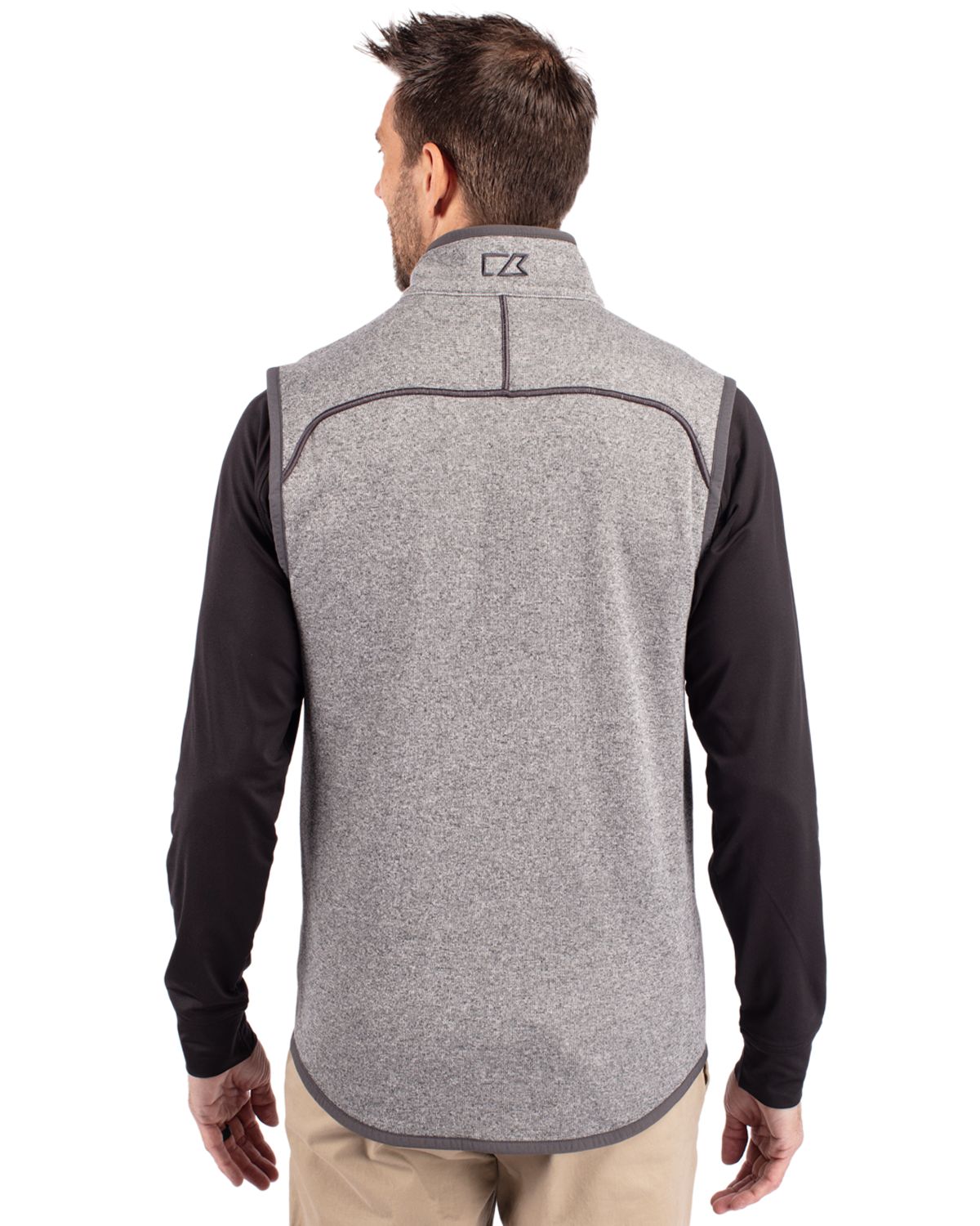 Cutter & Buck Men's Mainsail Sweater-Knit Full Zip Vest-7